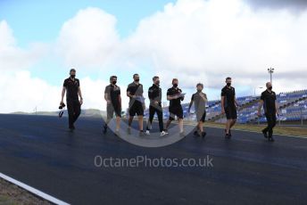 World © Octane Photographic Ltd. Formula 1 – F1 Portuguese GP, Track Walk. Haas F1 Team VF20 – Romain Grosjean and Pietro Fittipaldi. Autodromo do Algarve, Portimao, Portugal. Thursday 22nd October 2020.