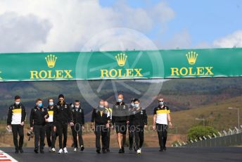 World © Octane Photographic Ltd. Formula 1 – F1 Portuguese GP, Track Walk. Renault Sport F1 Team RS20 – Esteban Ocon and Jack Aitken. Autodromo do Algarve, Portimao, Portugal. Thursday 22nd October 2020.