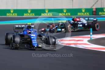 World © Octane Photographic Ltd. Formula 1 – Etihad F1 Grand Prix Abu Dhabi. Alpine F1 Team A521– Esteban OconMercedes AMG Petronas F1 Team F1 W12 - Valtteri Bottas. Yas Marina Circuit, Abu Dhabi. Friday 10th December 2021 Practice 1.