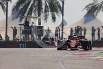 World © Octane Photographic Ltd. Formula 1 – Etihad F1 Grand Prix Abu Dhabi. Scuderia Ferrari Mission Winnow SF21 – Charles Leclerc and Carlos Sainz. . Yas Marina Circuit, Abu Dhabi. Friday 10th December 2021 Practice 1.