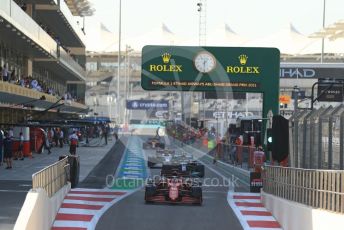 World © Octane Photographic Ltd. Formula 1 – Etihad F1 Grand Prix Abu Dhabi. Scuderia Ferrari Mission Winnow SF21 – Charles Leclerc. Yas Marina Circuit, Abu Dhabi. Friday 10th December 2021 Practice 1.