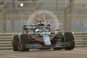 World © Octane Photographic Ltd. Formula 1 – Etihad F1 Grand Prix Abu Dhabi. Aston Martin Cognizant F1 Team AMR21– Lance Stroll. Yas Marina Circuit, Abu Dhabi. Friday 10th December 2021 Practice 2.