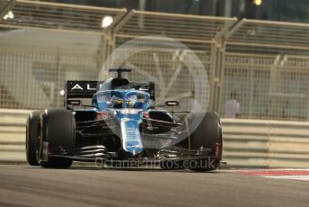 World © Octane Photographic Ltd. Formula 1 – Etihad F1 Grand Prix Abu Dhabi. Alpine F1 Team A521 – Fernando Alonso. Yas Marina Circuit, Abu Dhabi. Friday 10th December 2021 Practice 2.