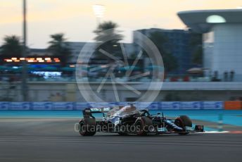 World © Octane Photographic Ltd. Formula 1 – Etihad F1 Grand Prix Abu Dhabi. Mercedes AMG Petronas F1 Team F1 W12 - Lewis Hamilton. Yas Marina Circuit, Abu Dhabi. Friday 10th December 2021 Practice 2.