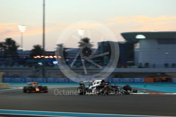World © Octane Photographic Ltd. Formula 1 – Etihad F1 Grand Prix Abu Dhabi. Scuderia AlphaTauri Honda AT02 – Pierre Gasly and Red Bull Racing Honda RB16B – Max Verstappen. Yas Marina Circuit, Abu Dhabi. Friday 10th December 2021 Practice 2.
