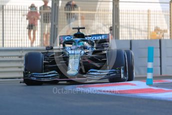 World © Octane Photographic Ltd. Formula 1 – Etihad F1 Grand Prix Abu Dhabi. Aston Martin Cognizant F1 Team AMR21– Lance Stroll. Yas Marina Circuit, Abu Dhabi. Saturday 11th December 2021 Practice 3.