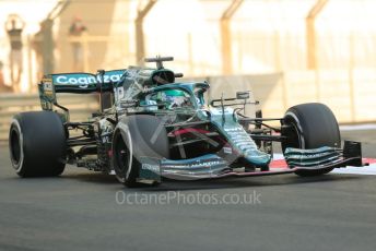 World © Octane Photographic Ltd. Formula 1 – Etihad F1 Grand Prix Abu Dhabi. Aston Martin Cognizant F1 Team AMR21– Lance Stroll. Yas Marina Circuit, Abu Dhabi. Saturday 11th December 2021 Practice 3.