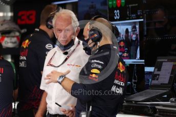 World © Octane Photographic Ltd. Formula 1 – Etihad F1 Grand Prix Abu Dhabi. Helmut Marko - advisor to the Red Bull GmbH Formula One Teams and head of Red Bull's driver development program. Yas Marina Circuit, Abu Dhabi. Saturday 11th December 2021.