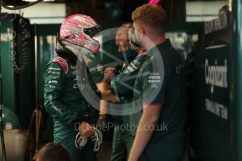 World © Octane Photographic Ltd. Formula 1 – Etihad F1 Grand Prix Abu Dhabi. Aston Martin Cognizant F1 Team AMR21– Lance Stroll. Yas Marina Circuit, Abu Dhabi. Saturday 11th December 2021 Practice 3.