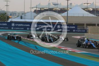World © Octane Photographic Ltd. Formula 1 – Etihad F1 Grand Prix Abu Dhabi. Aston Martin Cognizant F1 Team AMR21 – Sebastian Vettel runs wide. Yas Marina Circuit, Abu Dhabi. Sunday 12th December 2021 Race.