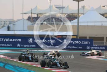 World © Octane Photographic Ltd. Formula 1 – Etihad F1 Grand Prix Abu Dhabi. Aston Martin Cognizant F1 Team AMR21– Lance Stroll and Sebastian Vettel. Yas Marina Circuit, Abu Dhabi. Sunday 12th December 2021 Race.