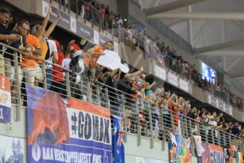World © Octane Photographic Ltd. Formula 1 – Etihad F1 Grand Prix Abu Dhabi. Verstappen fans after the end of the race. Yas Marina Circuit, Abu Dhabi. Sunday 12th December 2021 Podium and post race celebrations.