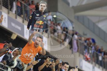 World © Octane Photographic Ltd. Formula 1 – Etihad F1 Grand Prix Abu Dhabi. Verstappen fans after the end of the race. Yas Marina Circuit, Abu Dhabi. Sunday 12th December 2021 Podium and post race celebrations.