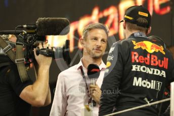 World © Octane Photographic Ltd. Formula 1 – Etihad F1 Grand Prix Abu Dhabi. Red Bull Racing Honda RB16B – Max Verstappen. Yas Marina Circuit, Abu Dhabi. Sunday 12th December 2021 Podium and post race celebrations.