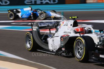 World © Octane Photographic Ltd. FIA F2 (Formula 2) – Etihad F1 Grand Prix Abu Dhabi. Campos Racing - Ralph Boschung and MP Motorsport - Clément Novalak. Yas Marina Circuit, Abu Dhabi. Friday 10th December 2021 Practice.