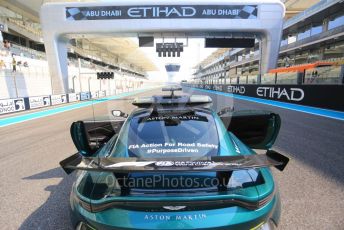 World © Octane Photographic Ltd. FIA F2 (Formula 2) – Etihad F1 Grand Prix Abu Dhabi. Aston Martin Vantage Safety Car. Yas Marina Circuit, Abu Dhabi. Saturday 11th December 2021 Sprint Race 1.