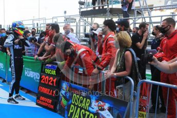 World © Octane Photographic Ltd. FIA F2 (Formula 2) – Etihad F1 Grand Prix Abu Dhabi. Prema Racing - Oscar Piastri – 2021 FIA Formula 2 champion. Yas Marina Circuit, Abu Dhabi. Saturday 11th December 2021 Sprint Race 1.