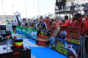 World © Octane Photographic Ltd. FIA F2 (Formula 2) – Etihad F1 Grand Prix Abu Dhabi. Prema Racing - Oscar Piastri – 2021 FIA Formula 2 champion. Yas Marina Circuit, Abu Dhabi. Saturday 11th December 2021 Sprint Race 1.