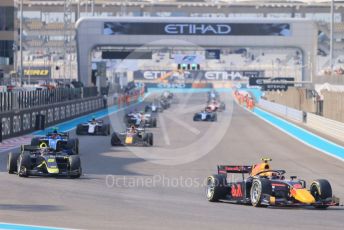 World © Octane Photographic Ltd. FIA F2 (Formula 2) – Etihad F1 Grand Prix Abu Dhabi. Green flag lap. Yas Marina Circuit, Abu Dhabi. Saturday 11th December 2021 Sprint Race 1.
