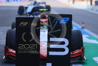 World © Octane Photographic Ltd. FIA F2 (Formula 2) – Etihad F1 Grand Prix Abu Dhabi. Prema Racing - Oscar Piastri – 2021 FIA Formula 2 champion. Yas Marina Circuit, Abu Dhabi. Saturday 11th December 2021 Sprint Race 1.