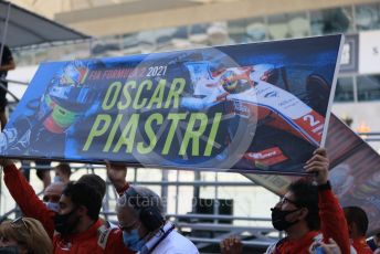 World © Octane Photographic Ltd. FIA F2 (Formula 2) – Etihad F1 Grand Prix Abu Dhabi. Prema Racing - Oscar Piastri – 2021 FIA Formula 2 champion. Yas Marina Circuit, Abu Dhabi. Saturday 11th December 2021 Sprint Race 1.