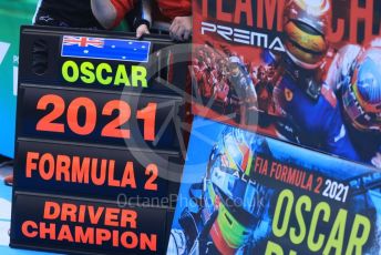 World © Octane Photographic Ltd. FIA F2 (Formula 2) – Etihad F1 Grand Prix Abu Dhabi. Prema Racing - Oscar Piastri – 2021 FIA Formula 2 champion. Yas Marina Circuit, Abu Dhabi. Saturday 11th December 2021 Sprint Race 1.