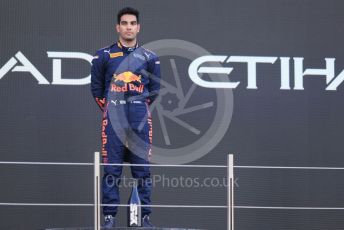 World © Octane Photographic Ltd. FIA F2 (Formula 2) – Etihad F1 Grand Prix Abu Dhabi. Carlin - Jehan Daruvala - Race Winner. Yas Marina Circuit, Abu Dhabi. Saturday 11th December 2021 Sprint Race 1.