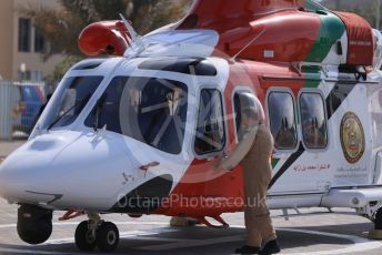 World © Octane Photographic Ltd. Formula 1 – Etihad F1 Grand Prix Abu Dhabi. Medical Helicopter. Yas Marina Circuit, Abu Dhabi. Friday 10th December 2021 Paddock.