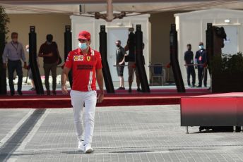 World © Octane Photographic Ltd. Formula 1 – Etihad F1 Grand Prix Abu Dhabi. Scuderia Ferrari Mission Winnow SF21 – Carlos Sainz. Yas Marina Circuit, Abu Dhabi. Friday 10th December 2021 Paddock.