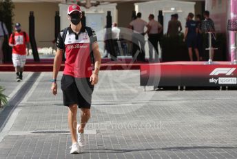 World © Octane Photographic Ltd. Formula 1 – Etihad F1 Grand Prix Abu Dhabi. Alfa Romeo Racing Orlen C41 – Antonio Giovinazzi. Yas Marina Circuit, Abu Dhabi. Friday 10th December 2021 Paddock.