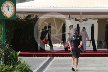 World © Octane Photographic Ltd. Formula 1 – Etihad F1 Grand Prix Abu Dhabi. Red Bull Racing Honda RB16B – Sergio Perez. Yas Marina Circuit, Abu Dhabi. Friday 10th December 2021 Paddock.