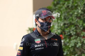 World © Octane Photographic Ltd. Formula 1 – Etihad F1 Grand Prix Abu Dhabi. Red Bull Racing Honda RB16B – Sergio Perez. Yas Marina Circuit, Abu Dhabi. Friday 10th December 2021 Paddock.