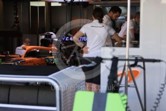 World © Octane Photographic Ltd. Formula 1 – Etihad F1 Grand Prix Abu Dhabi. McLaren F1 Team MCL35M – Daniel Ricciardo. Yas Marina Circuit, Abu Dhabi. Saturday 11th December 2021 Paddock and Setup.