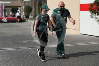 World © Octane Photographic Ltd. Formula 1 – Etihad F1 Grand Prix Abu Dhabi. Aston Martin Cognizant F1 Team developement driver– Jessica Hawkins. Yas Marina Circuit, Abu Dhabi. Saturday 11th December 2021 Paddock and Setup.