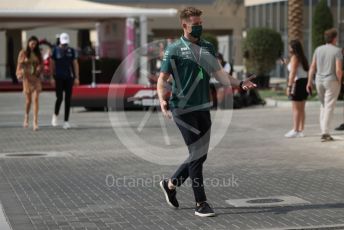 World © Octane Photographic Ltd. Formula 1 – Etihad F1 Grand Prix Abu Dhabi. Aston Martin Cognizant F1 Team – Nico Hulkenberg. Yas Marina Circuit, Abu Dhabi. Saturday 11th December 2021 Paddock and Setup.