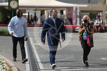 World © Octane Photographic Ltd. Formula 1 – Etihad F1 Grand Prix Abu Dhabi. Mercedes AMG Petronas F1 Team F1 W12 - Lewis Hamilton. Yas Marina Circuit, Abu Dhabi. Saturday 11th December 2021 Paddock and Setup.