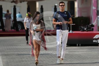 World © Octane Photographic Ltd. Formula 1 – Etihad F1 Grand Prix Abu Dhabi. Williams Racing FW 43B – George Russell and girlfriend Carmen Montero. Yas Marina Circuit, Abu Dhabi. Saturday 11th December 2021 Paddock and Setup.