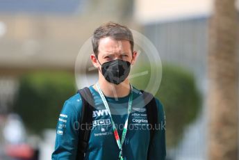 World © Octane Photographic Ltd. Formula 1 – Etihad F1 Grand Prix Abu Dhabi. Aston Martin Cognizant F1 Team sumulator driver– Nick Yellowly. Yas Marina Circuit, Abu Dhabi. Sunday 12th December 2021 Paddock and Setup.