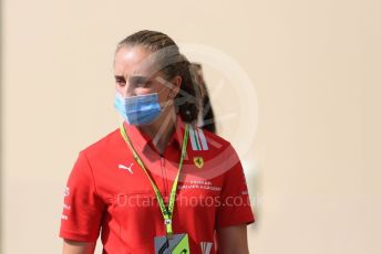 World © Octane Photographic Ltd. Formula 1 – Etihad F1 Grand Prix Abu Dhabi. Scuderia Ferrari Academy – Maya Weug. Yas Marina Circuit, Abu Dhabi. Sunday 12th December 2021 Paddock and Setup.