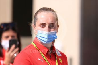 World © Octane Photographic Ltd. Formula 1 – Etihad F1 Grand Prix Abu Dhabi. Scuderia Ferrari Academy – Maya Weug. Yas Marina Circuit, Abu Dhabi. Sunday 12th December 2021 Paddock and Setup.