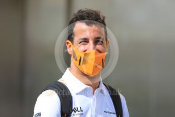 World © Octane Photographic Ltd. Formula 1 – Etihad F1 Grand Prix Abu Dhabi. McLaren F1 Team MCL35M – Daniel Ricciardo. Yas Marina Circuit, Abu Dhabi. Sunday 12th December 2021 Paddock and Setup.