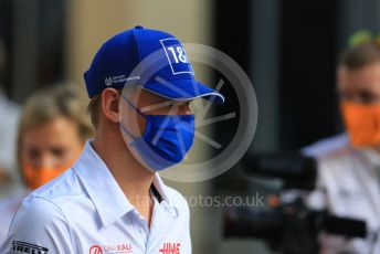 World © Octane Photographic Ltd. Formula 1 – Etihad F1 Grand Prix Abu Dhabi. Uralkali Haas F1 Team VF21 – Mick Schumacher. Yas Marina Circuit, Abu Dhabi. Sunday 12th December 2021 Paddock and Setup.