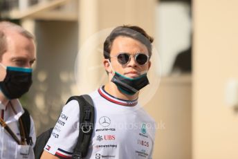 World © Octane Photographic Ltd. Formula 1 – Etihad F1 Grand Prix Abu Dhabi. Mercedes AMG Petronas F1 W12 reserve driver – Nick de Vries Yas Marina Circuit, Abu Dhabi. Sunday 12th December 2021 Paddock and Setup.