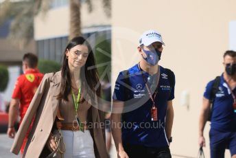 World © Octane Photographic Ltd. Formula 1 – Etihad F1 Grand Prix Abu Dhabi. Williams Racing FW43B – Nicholas Latifi and girlfriend Sandra Dziwiszek. Yas Marina Circuit, Abu Dhabi. Sunday 12th December 2021 Paddock and Setup.