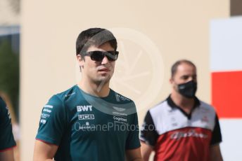 World © Octane Photographic Ltd. Formula 1 – Etihad F1 Grand Prix Abu Dhabi. Aston Martin Cognizant F1 Team AMR21– Lance Stroll. Yas Marina Circuit, Abu Dhabi. Sunday 12th December 2021 Paddock and Setup.