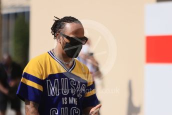 World © Octane Photographic Ltd. Formula 1 – Etihad F1 Grand Prix Abu Dhabi. Mercedes AMG Petronas F1 Team F1 W12 - Lewis Hamilton. Yas Marina Circuit, Abu Dhabi. Sunday 12th December 2021 Paddock and Setup.