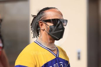 World © Octane Photographic Ltd. Formula 1 – Etihad F1 Grand Prix Abu Dhabi. Mercedes AMG Petronas F1 Team F1 W12 - Lewis Hamilton. Yas Marina Circuit, Abu Dhabi. Sunday 12th December 2021 Paddock and Setup.