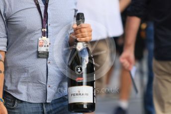 World © Octane Photographic Ltd. Formula 1 – Etihad F1 Grand Prix Abu Dhabi. Podium Ferrari bottle. Yas Marina Circuit, Abu Dhabi. Sunday 12th December 2021 Paddock and Setup.