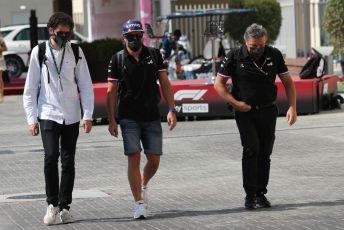 World © Octane Photographic Ltd. Formula 1 – Etihad F1 Grand Prix Abu Dhabi. Alpine F1 Team A521 – Fernando Alonso. Yas Marina Circuit, Abu Dhabi. Sunday 12th December 2021 Paddock and Setup.