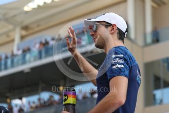 World © Octane Photographic Ltd. Formula 1 – Etihad F1 Grand Prix Abu Dhabi. Williams Racing FW43B – Nicholas Latifi. Yas Marina Circuit, Abu Dhabi. Sunday 12th December 2021 Drivers’ Parade.